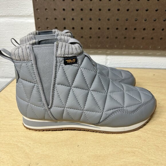 Teva Women’s Ember Mid Quilted Slippers Winter Hiking Boots Gray Size 6 - Picture 1 of 9